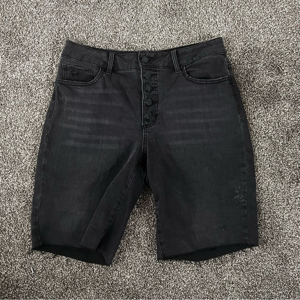 Jean biker shorts